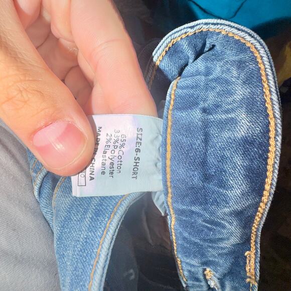 Sidefeel Women's Blue Denim Double Stitch Straight Leg Jeans - Size 6 Short - Picture 3 of 8